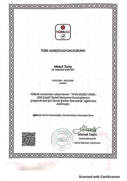 TS EN ISO/IEC 17020 Eğitimi